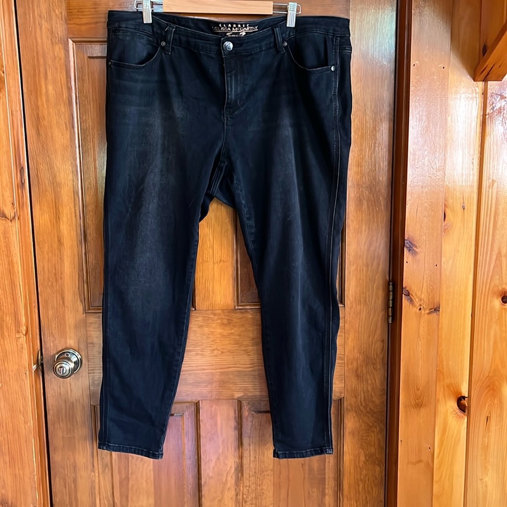 Melissa McCarthy Seven Black Denim Leggings Size 20W